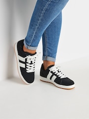 Yours Curve Black Wide Fit Padded Skate Trainers - Image 1 of 5