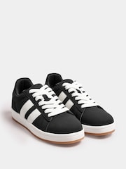 Yours Curve Black Wide Fit Padded Skate Trainers - Image 2 of 5
