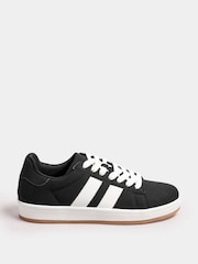 Yours Curve Black Wide Fit Padded Skate Trainers - Image 3 of 5