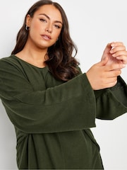 Yours Curve Green Batwing Sleeve Soft Touch Jumper - Image 3 of 6