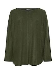 Yours Curve Green Batwing Sleeve Soft Touch Jumper - Image 6 of 6