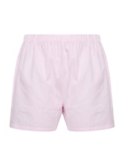 Yours Curve Pink Woven Stripe 100% Cotton Shorts - Image 5 of 5