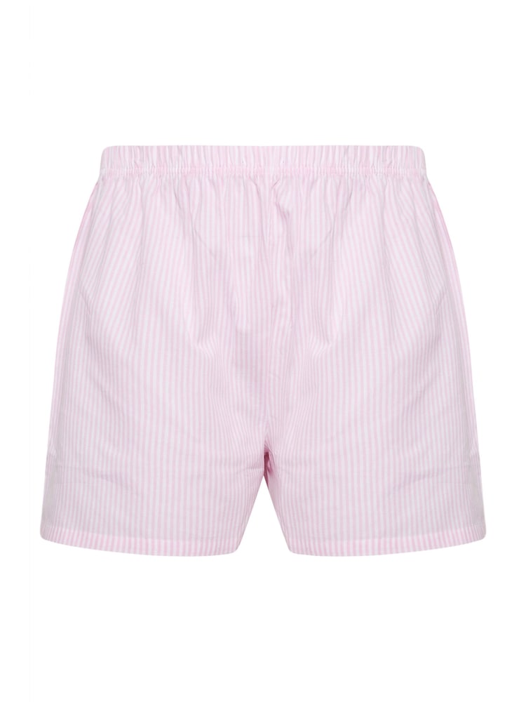 Yours Curve Pink Woven Stripe 100% Cotton Shorts - Image 5 of 5