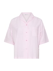 Yours Curve Pink Boyfriend Woven Stripe 100% Cotton Pyjama Shirt - Image 5 of 5