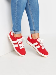 Yours Curve Red Wide Fit Padded Skate Trainers - Image 1 of 5