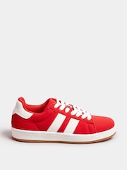 Yours Curve Red Wide Fit Padded Skate Trainers - Image 2 of 5