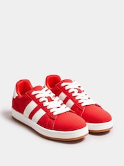 Yours Curve Red Wide Fit Padded Skate Trainers - Image 3 of 5