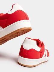 Yours Curve Red Wide Fit Padded Skate Trainers - Image 4 of 5