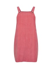 Yours Curve Pink Corduroy Pinafore 100% Cotton Dress - Image 5 of 5