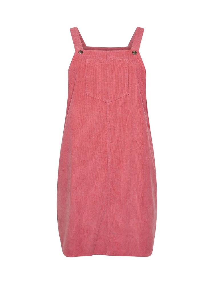 Yours Curve Pink Corduroy Pinafore 100% Cotton Dress - Image 5 of 5
