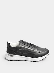Yours Curve Black Extra Wide Fit Zip Trainers - Image 2 of 5