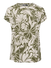 Yours Curve Green Round Neck Textured Grown On T-Shirt - Image 5 of 5