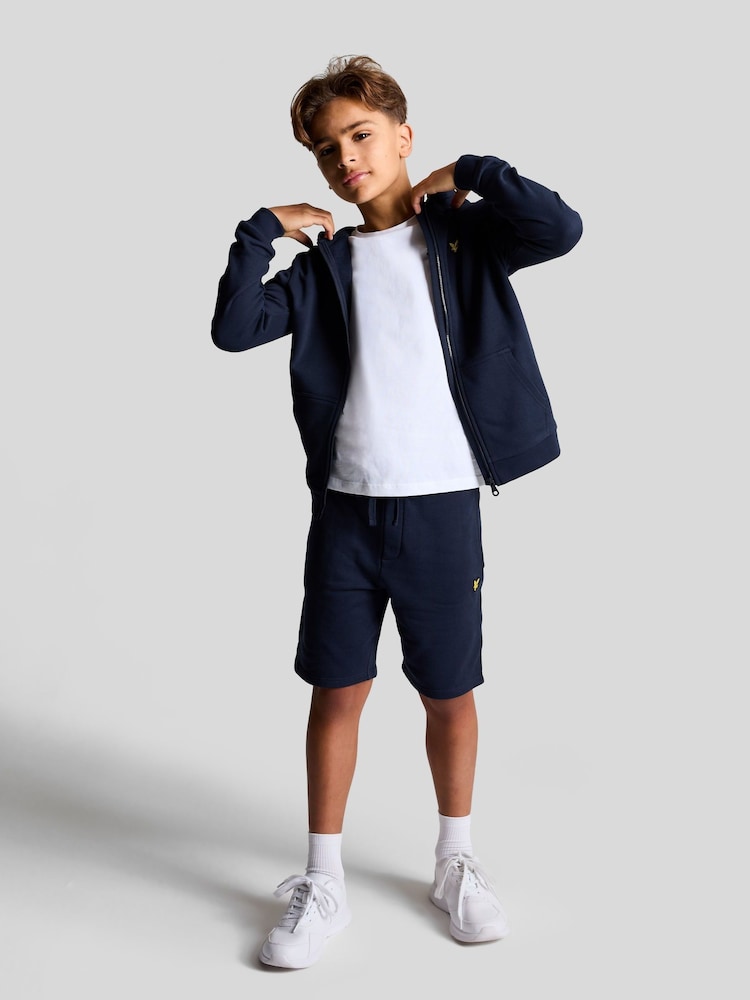 Lyle & Scott Navy Navy Boys Zip Up Hoodie - Image 2 of 5