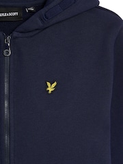 Lyle & Scott Navy Navy Boys Zip Up Hoodie - Image 4 of 5