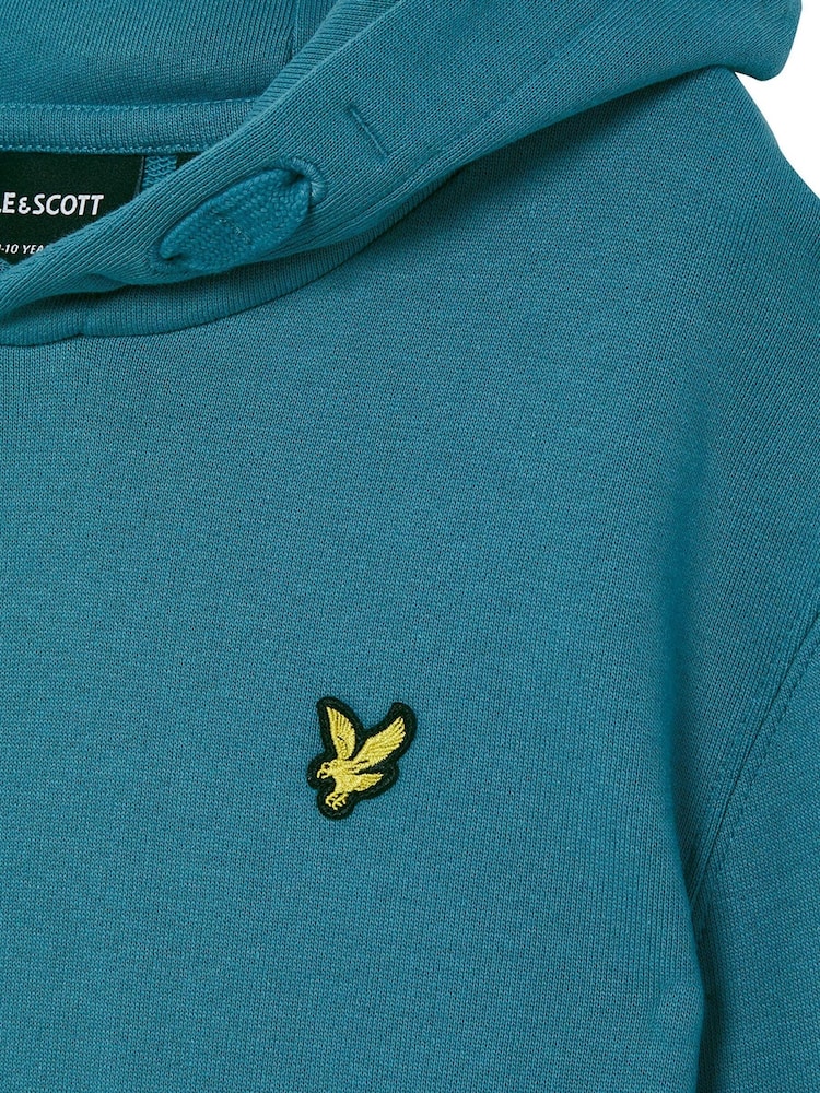 Lyle & Scott Light Blue Jersey Hoodie - Image 2 of 3 Lyle & Scott Light Blue Jersey Hoodie - Image 2 of 3
