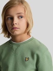 Lyle & Scott Green Boys Crew Neck Sweatshirt - Image 4 of 7