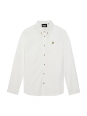 Белый - Рубашка из поплина для мальчиков с длинными рукавами Lyle & Scott - Изображение 1 из 3