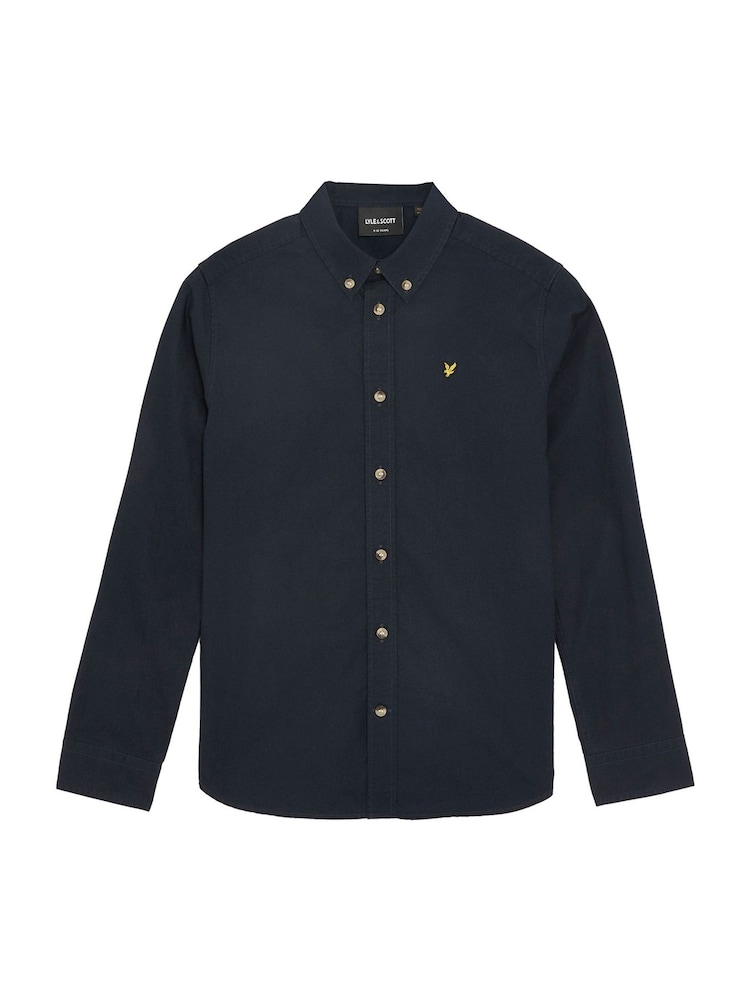 Lyle & Scott Navy Long Sleeve Poplin Shirt - Image 1 of 3 Lyle & Scott Navy Long Sleeve Poplin Shirt - Image 1 of 3