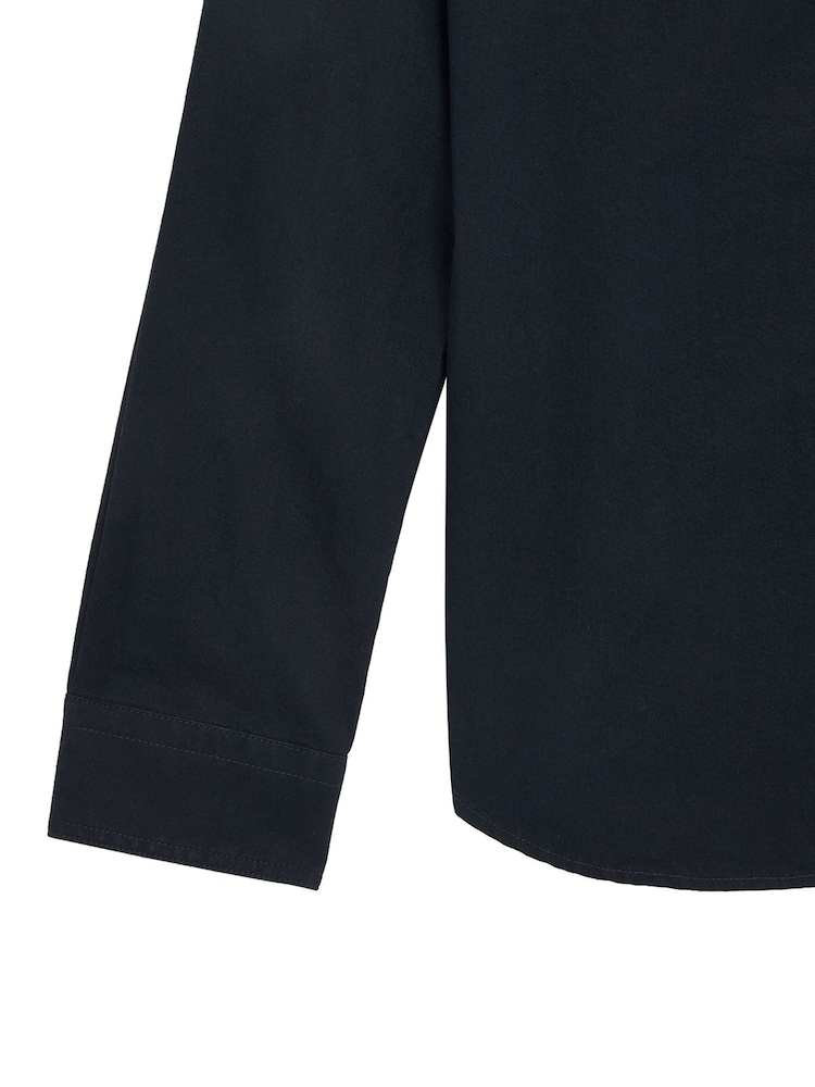 Lyle & Scott Navy Long Sleeve Poplin Shirt - Image 2 of 3 Lyle & Scott Navy Long Sleeve Poplin Shirt - Image 2 of 3
