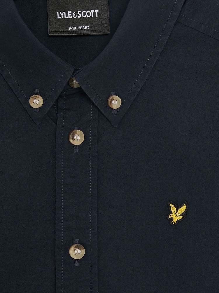 Lyle & Scott Navy Boys Long Sleeve Poplin Shirt - Image 3 of 3