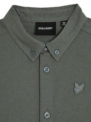 Lyle & Scott Green Boys Linen Short Sleeve Shirt - Image 2 of 3
