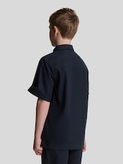 Lyle & Scott Navy Boys Linen Short Sleeve Shirt - Image 2 of 7