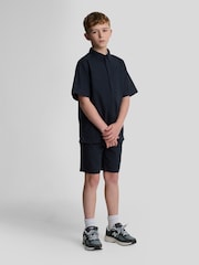 Lyle & Scott Navy Boys Linen Short Sleeve Shirt - Image 3 of 7