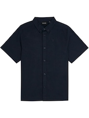 Lyle & Scott Navy Boys Linen Short Sleeve Shirt - Image 5 of 7