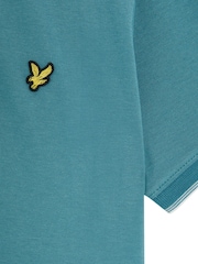 Lyle & Scott Blue Boys Concealed Placket Polo Shirt - Image 3 of 3