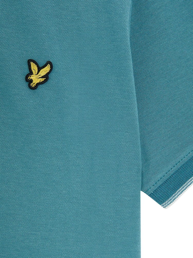 Lyle & Scott Blue Boys Concealed Placket Polo Shirt - Image 3 of 3