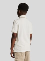 Lyle & Scott White Boys Concealed Placket Polo Shirt - Image 2 of 7
