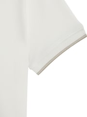 Lyle & Scott White Boys Concealed Placket Polo Shirt - Image 7 of 7