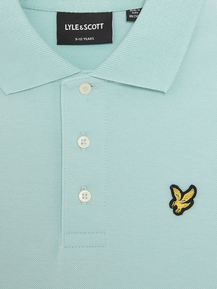 Lyle & Scott Blue Boys Classic Polo Shirt - Image 7 of 7