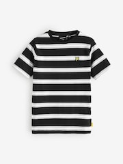 Lyle & Scott Black Boys Yarn Dye Stripe T-Shirt - Image 1 of 1