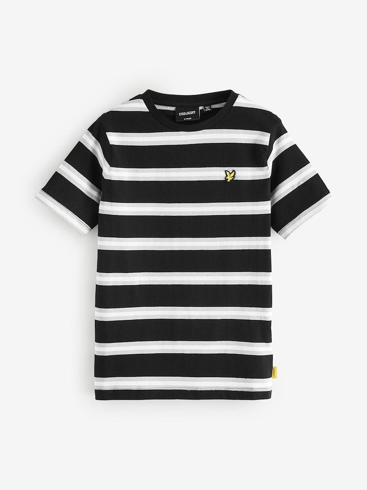 Lyle & Scott Black Boys Yarn Dye Stripe T-Shirt - Image 1 of 1
