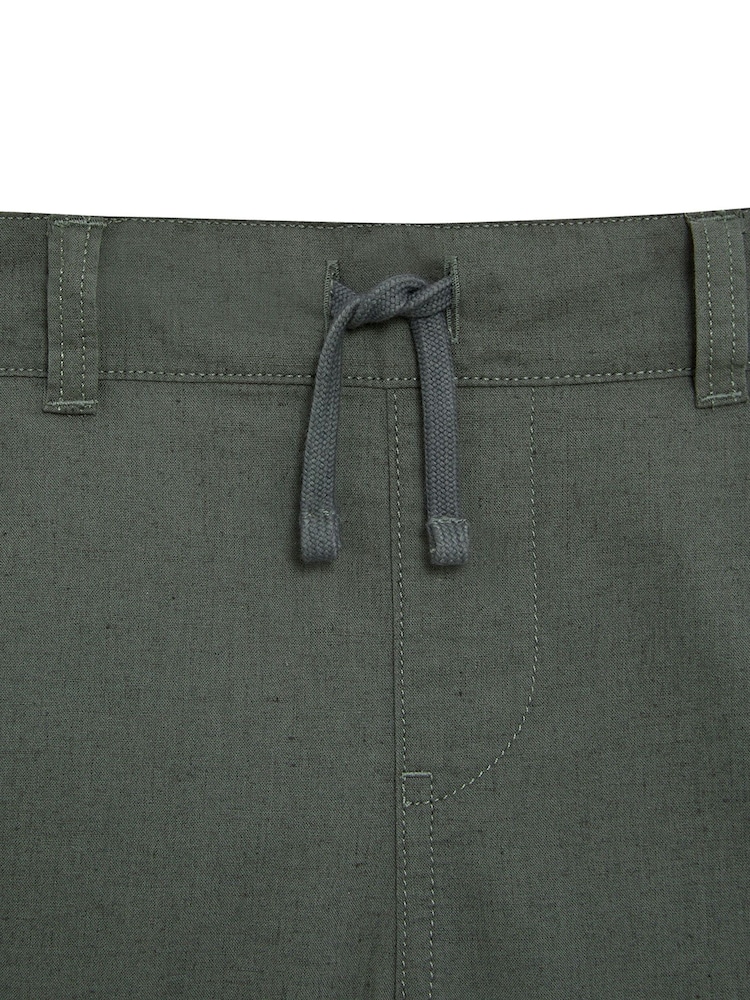Lyle & Scott Green Boys Linen Shorts - Image 2 of 3