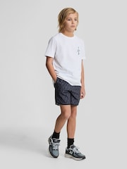 Lyle & Scott Navy Boys Monogram Board Shorts - Image 2 of 7
