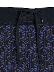 Lyle & Scott Navy Boys Monogram Board Shorts - Image 7 of 7