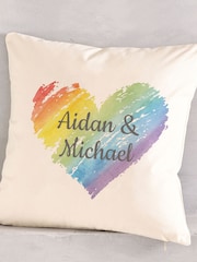 Personalised Pride Heart LGBTQ Cushion - Image 4 of 4