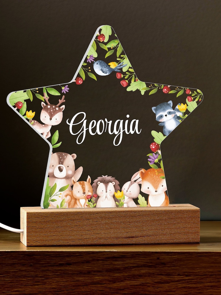 Personalised Woodland Night Light by Loveabode - Image 1 of 4
