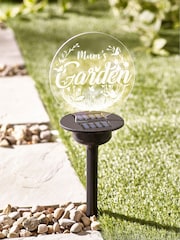 Personalised Solar "Round Garden" Stake Light by Loveabode - Image 2 of 4