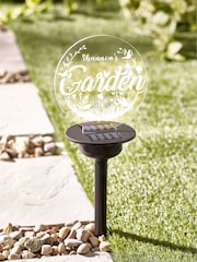 Personalised Solar "Round Garden" Stake Light by Loveabode - Image 3 of 4