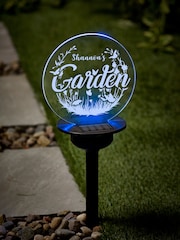 Personalised Solar "Round Garden" Stake Light by Loveabode - Image 4 of 4
