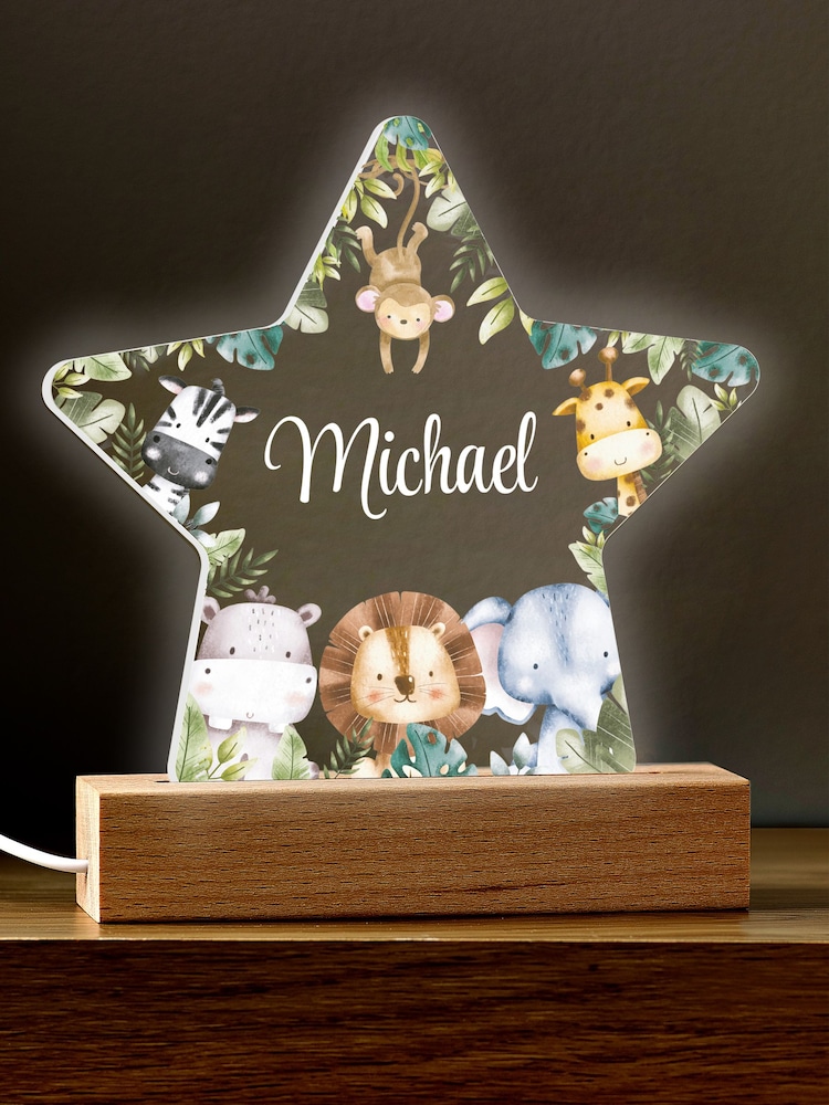 Personalised Jungle Night Light by Loveabode - Image 1 of 4