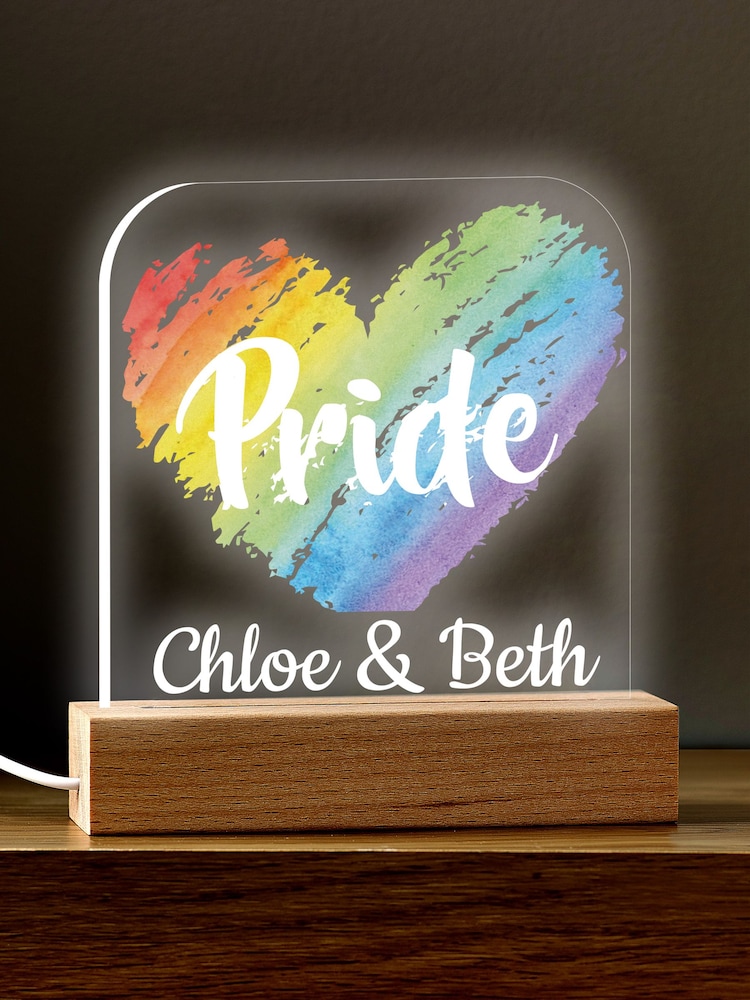 Personalised Pride "Heart" Light by Loveabode - Image 1 of 4
