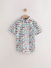 Blue Transport Cath Kidston 100% Cotton Short Sleeve Shirt (3mths-7yrs) - Image 5 of 8
