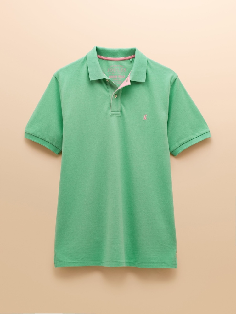 Joules Woody Light Green Cotton Pique Polo Shirt - Image 6 of 6