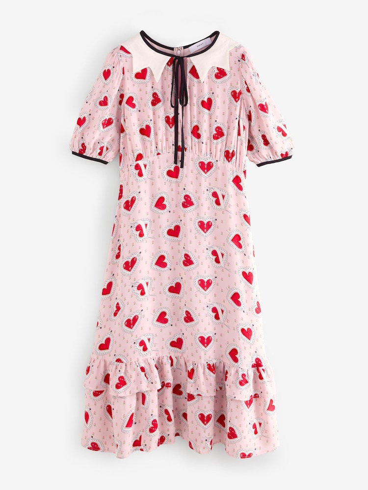 Cath Kidston Pink Hearts Tea Dress - Image 1 of 3