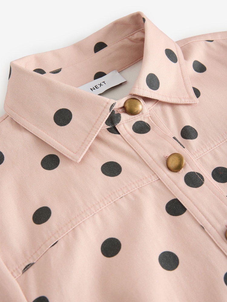 Cath Kidston Pink Spot 100% Cotton Shirt Dress - Image 10 of 11