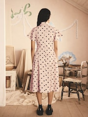 Cath Kidston Pink Spot 100% Cotton Shirt Dress - Image 2 of 11